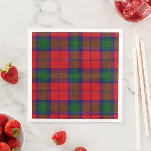 Guardanapo De Papel De Jantar Xadrez verde-vermelha Lindsay tartan