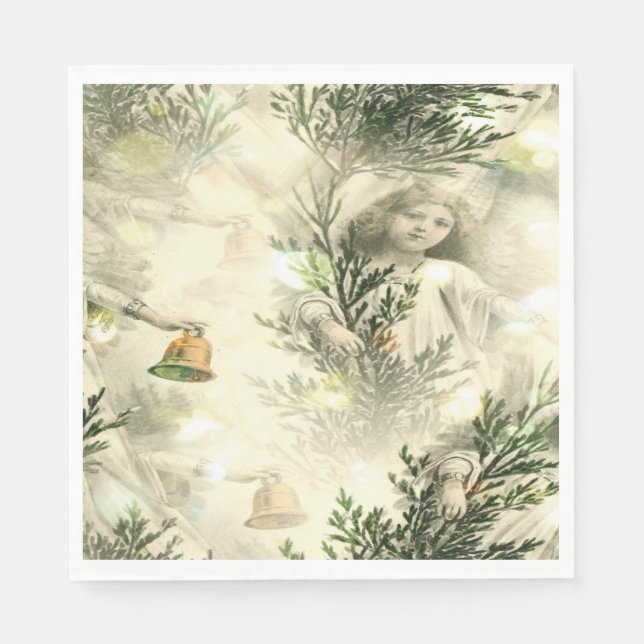 Guardanapo de papel de mármore Anjo Fofo (Frente)