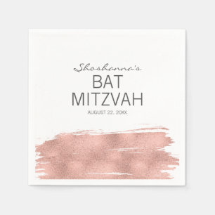 Guardanapo de papel de Mitzvah do bastão Dourado