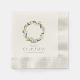 Guardanapo de papel de Natal com Coroa de Verdura