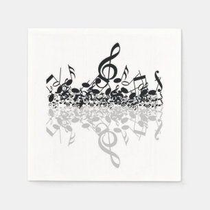 Guardanapo de papel de notas da música nada mas d