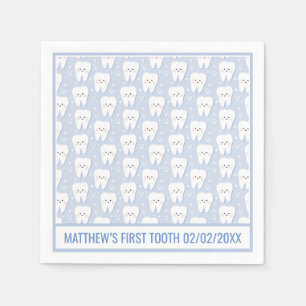 Guardanapo de papel de primeiro dente personalizad