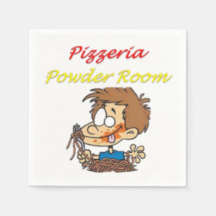 Guardanapo de papel de sala de pó da pizaria