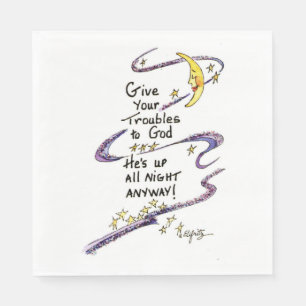 Guardanapo De Papel Dê seus problemas a Deus. Comforçar a dizer
