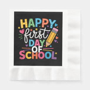 Guardanapo De Papel De Volta À Escola Feliz Primeiro Dia Do Professor