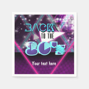 Guardanapo De Papel De volta ao Janto Glam do anos 80 Cocktail Napkins