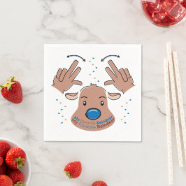 Guardanapo De Papel Dear Santa Claus in Sign Language