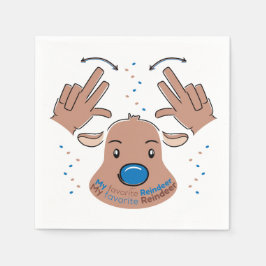 Guardanapo De Papel Dear Santa Claus in Sign Language