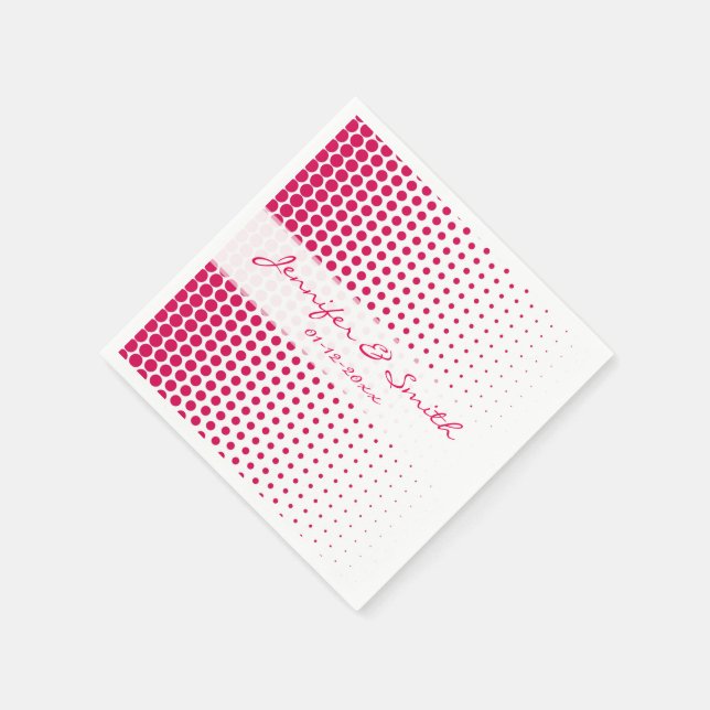 Guardanapo De Papel Debian Vermelho Pontos Modern Branco (Canto)