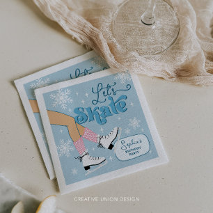 Guardanapo De Papel Decado do Partido do Skate de Inverno de Aniversár