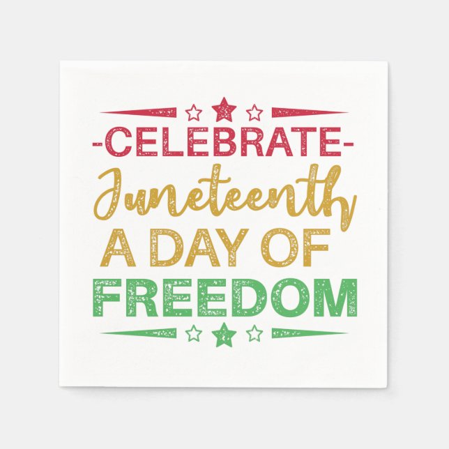 Guardanapo De Papel Décimo Junho, Liberdade da Afro-Americana. (Frente)