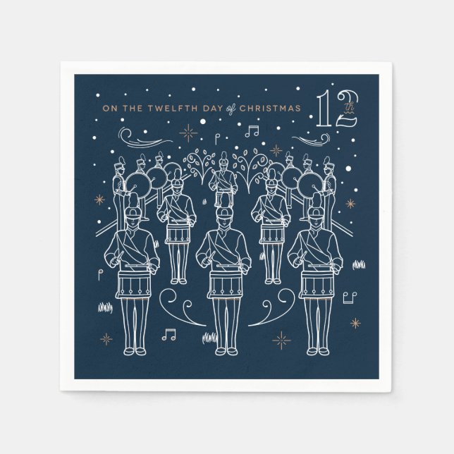 Guardanapo De Papel Décimo segundo dia do papel da festa de Natal Napk (Frente)