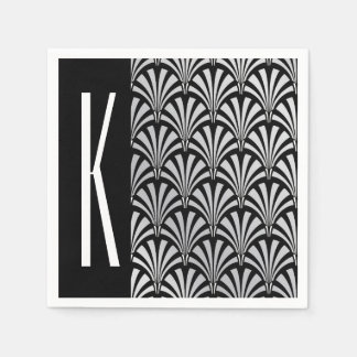 Guardanapo De Papel Deco de Prata e Arte Negra