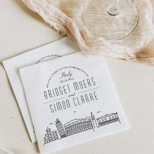 Guardanapo De Papel Deco Skyline Italiano   Casamento Nápoles