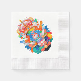 Guardanapo De Papel Decor de Aniversário do Maximalismo