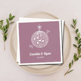 Guardanapo De Papel Decor de Casamento de Disco Roxo Retro Lilac Napki