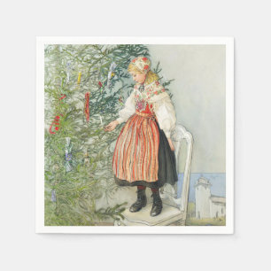 Guardanapo De Papel Decoração da Árvore de Natal - Carl Larsson