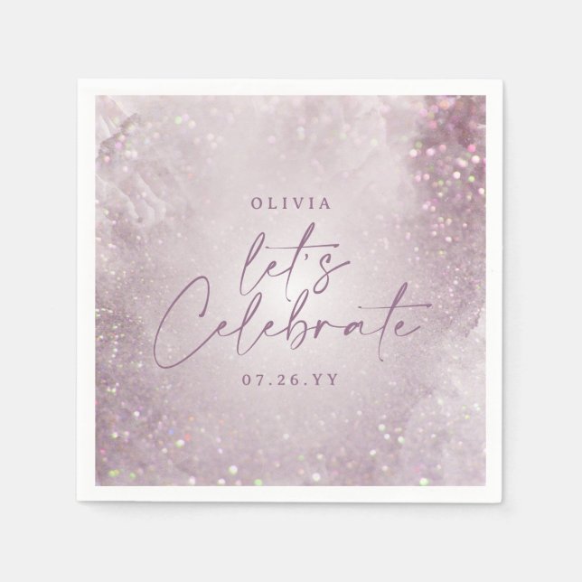 Guardanapo De Papel Decoração da bolsa mensageifesta de aniversario el (Frente)