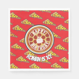 Guardanapo De Papel Decoração de Aniversário Festa de Pizza | Tema Div