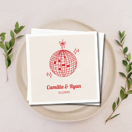 Guardanapo De Papel Decoração de Casamento de Disco de Borgonha e Beig