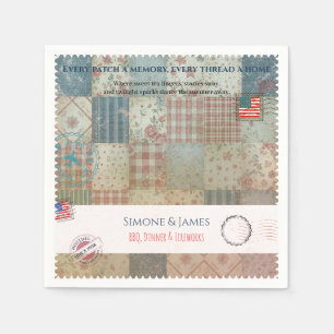Guardanapo De Papel Decoração de Festa de Colcha de Retalhos Americana