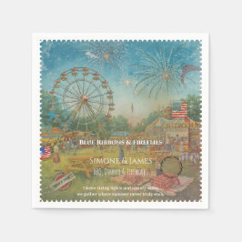 Guardanapo De Papel Decoração de Festa de Feira Americana Nostálgica