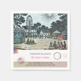 Guardanapo De Papel Decoração de Festa de Feira do Condado Americana V