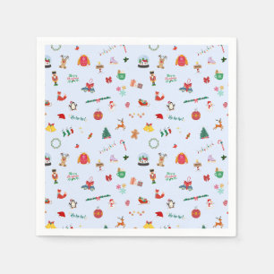 Guardanapo De Papel decoração de festas de Natal azul-pastel