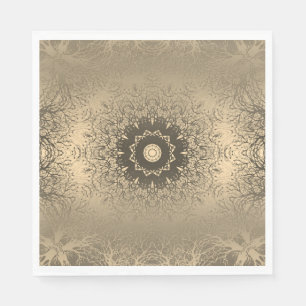 Guardanapo De Papel Decoração decorativa arábica de seda de bronze 