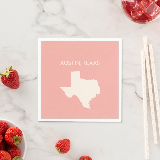Guardanapo De Papel Decoração do Mapa do Estado do Texas (Insitu)