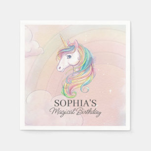 Guardanapo De Papel Decoração do partido do arco-íris da festa de aniv