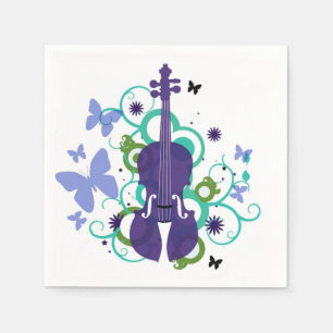 Guardanapo De Papel Decoração-Guardanapo do partido do violino