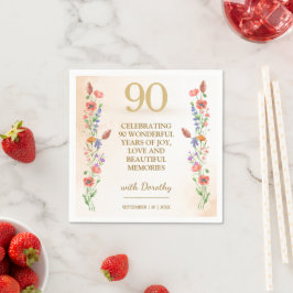 Guardanapo De Papel Decoração para Festa de Aniversário de 90 Anos Sof