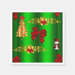 Guardanapo De Papel Decorações de Natal Em Verde
