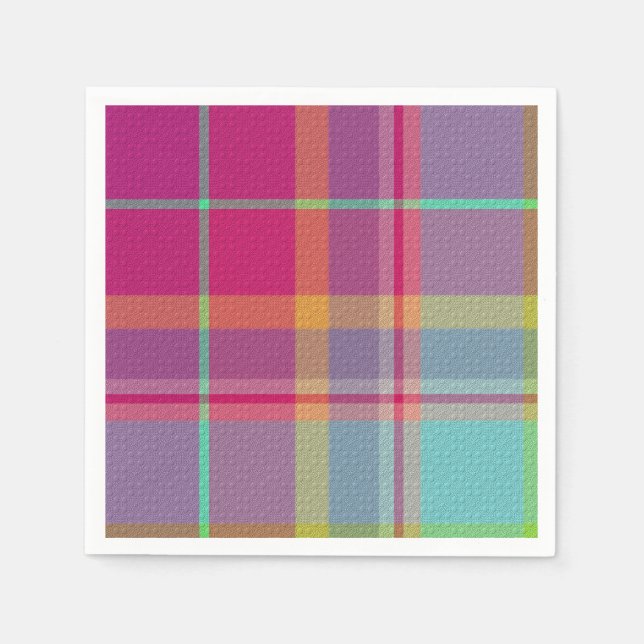 Guardanapo De Papel  Decorative Plaid (Frente)