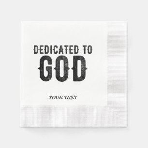 GUARDANAPO DE PAPEL DEDICADO A DEUS TEXTO NEGRO LEGAL PERSONALIZÁVEL