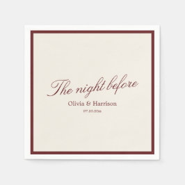 Guardanapo De Papel Deep Wine Old Money Rehearsal Dinner Napkin
