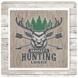 Guardanapo De Papel Deer Elk Hunter ADD NAME Arco Hunting Lodge Cabin