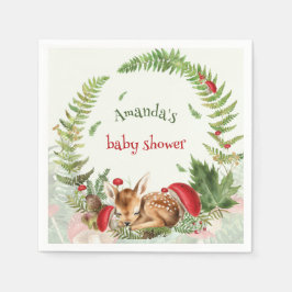 Guardanapo De Papel Deer floral chá de fraldas