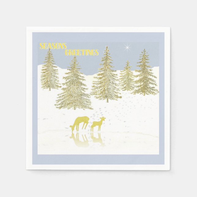Guardanapo De Papel Deer Refletion (Frente)