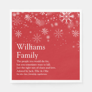 Guardanapo De Papel Definição de Família Natal Personalizado