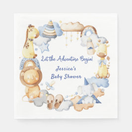 Guardanapo De Papel Deixe a Aventura começar o Chá de fraldas de Brinq