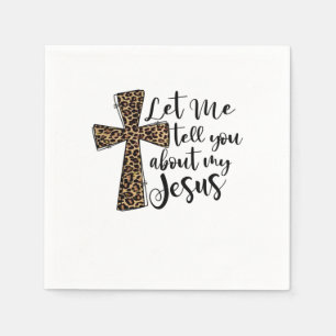 Guardanapo De Papel Deixe-Me Falar Sobre Meu Jesus Bíblia Cristão