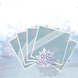 Guardanapo De Papel Deixe-o nevar azul