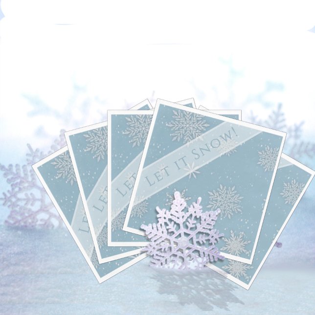 Guardanapo De Papel Deixe-o nevar azul (Criador carregado)