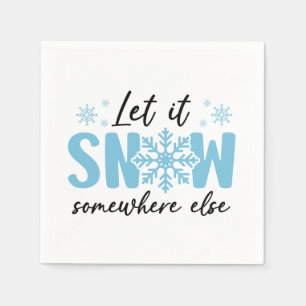 Guardanapo De Papel Deixem-Na Neve Em Outro Lugar - Design De Inverno