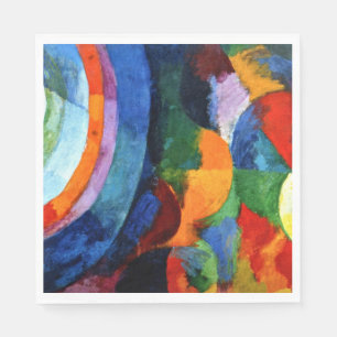 Guardanapo De Papel Delaunay - Formas Circulares, Sol, Lua,