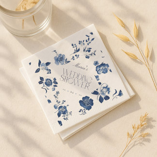 Guardanapo De Papel Delft Blue Chá de panela Napkins | Toile Floral