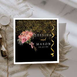 Guardanapo De Papel Delicado Buquê Mágico Casamento Cocktail Napkins