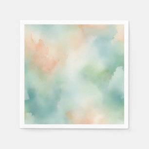 Guardanapo De Papel Delicar Fundo de Aquarela com Lave de Pastel